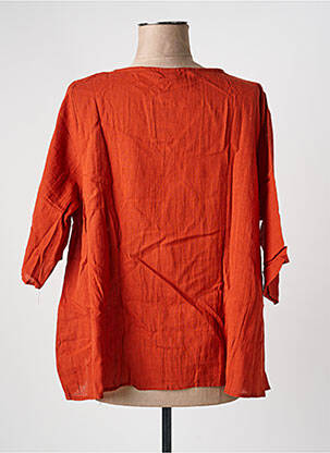Blouse manches 3/4 manches 3/4 orange TERRÉ femme