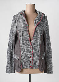 Veste casual poches gris L33 femme