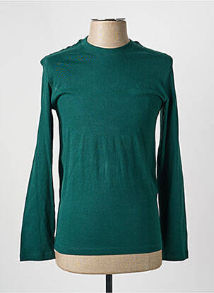 T-shirt stretch manches longues vert CELIO homme