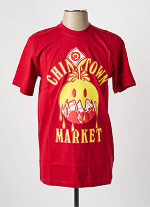 T-shirt coupe cintrée manches courtes rouge CHINATOWN MARKET homme