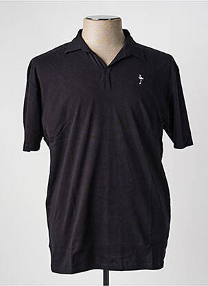 Polo tissage jersey manches courtes noir KATZ OUTFITTER homme