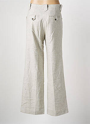 Pantalon flare fermeture zippée sous rabat avec crochet taille normale gris MARGAUX LONNBERG femme