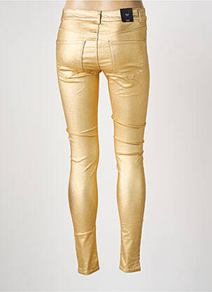 Pantalon slim tissage enduit taille normale or VERO MODA femme