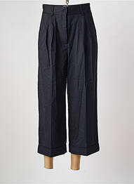 Pantalon 7/8 taille haute taille haute noir IDANO femme