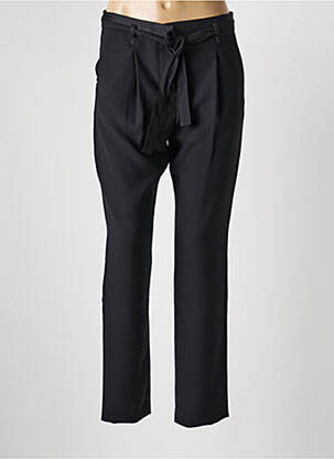 Pantalon chino taille normale taille normale noir MY SUNDAY MORNING femme