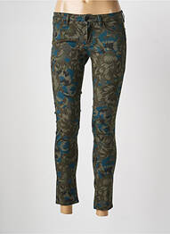 Jeans coupe slim stretch taille normale vert REIKO femme