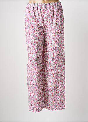 Pantalon droit tissage popeline taille normale rose LALALA LOVE YOU femme