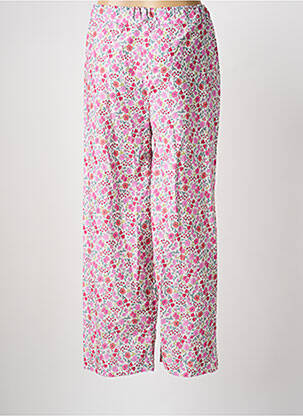 Pantalon droit tissage popeline taille normale rose LALALA LOVE YOU femme