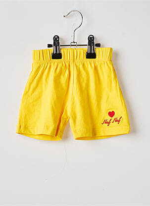 Short stretch taille élastique jaune NAF NAF fille