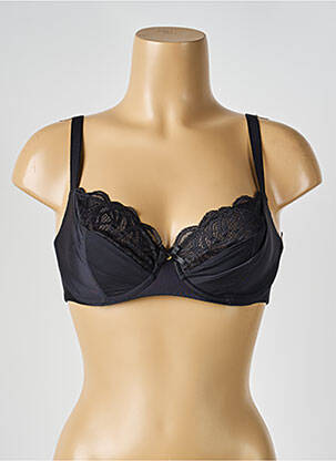 Soutien-gorge effet matière satinée haut soutien-gorge emboitant noir FEMILET femme