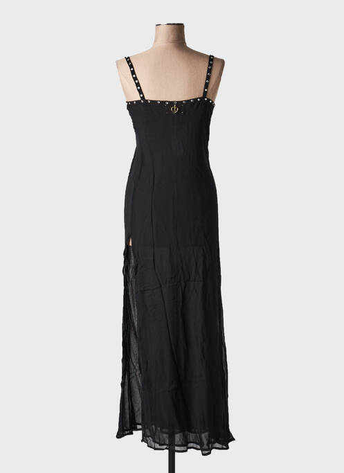 Robe longue tissage crêpe fines bretelles noir MINE DE RIEN femme