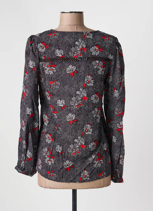 Blouse tissage popeline manches longues noir C'EST BEAU LA VIE femme
