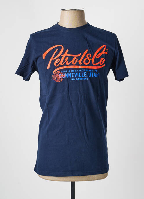 T-shirt stretch manches courtes bleu PETROL INDUSTRIES homme