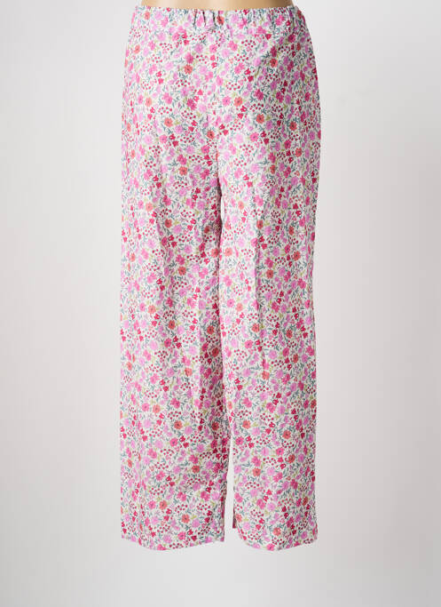 Pantalon droit tissage popeline taille normale rose LALALA LOVE YOU femme