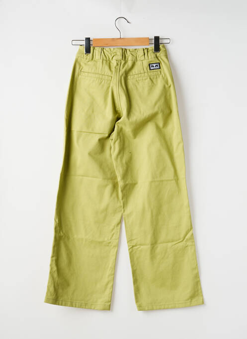 Jeans coupe large taille normale taille normale vert OBEY femme