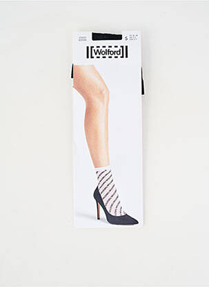 Chaussettes forme socquettes noir WOLFORD femme