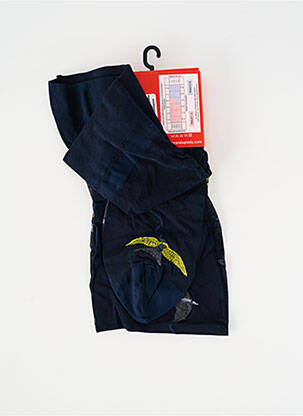 Collants tissage voile bleu BERTHE AUX GRANDS PIEDS femme
