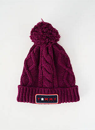 Bonnet stretch violet TOMMY HILFIGER homme