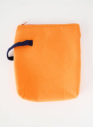 Pochette doublure orange CARRE BLANC femme