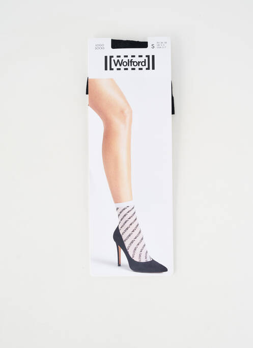 Chaussettes forme socquettes noir WOLFORD femme