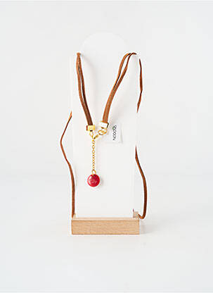 Sautoir ornement breloque / pampille rouge NODOVA femme