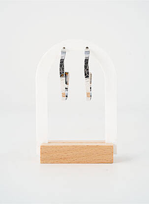 Boucles d’oreilles imprimé argent MYA-BAY femme