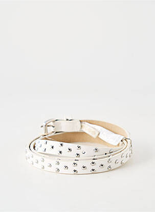 Ceinture effet matière satinée blanc PIECES femme