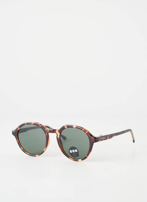 Lunettes de soleil imprimé fantaisie marron KOMONO femme