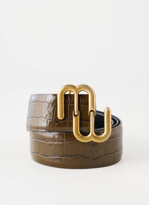 Ceinture effet matière satinée vert MAJE femme