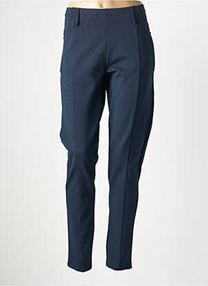 Pantalon slim taille élastique taille normale bleu ZHENZI femme