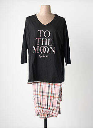 Pyjama coupe droite noir ZHENZI femme