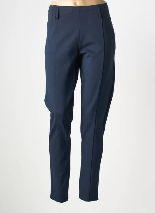 Pantalon slim taille élastique taille normale bleu ZHENZI femme