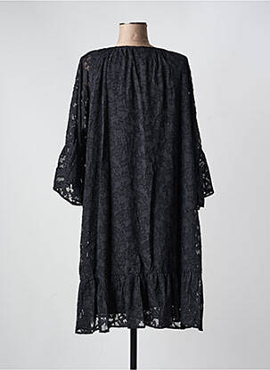 Robe mi-longue manches 3/4 manches 3/4 noir ZHENZI femme