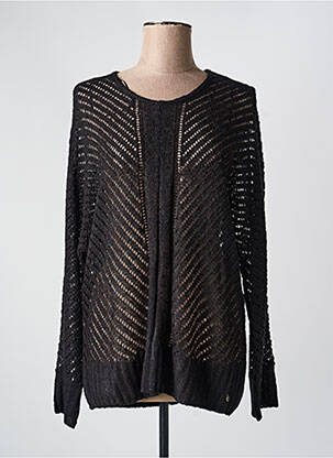 Pull stretch manches longues noir ZHENZI femme