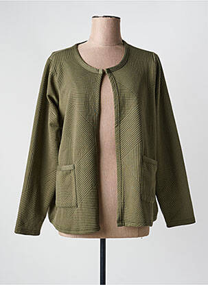 Veste casual col rond vert ZHENZI femme