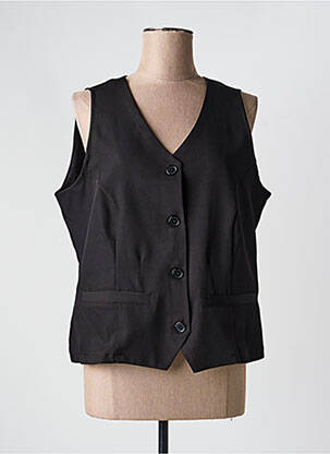 Gilet sans manche coupe cintrée noir ZHENZI femme