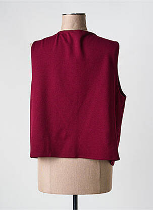 Gilet sans manche fausses poches rouge JORGIE PARIS femme