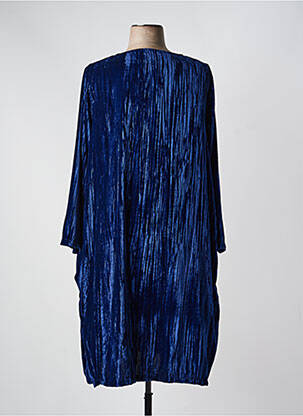 Manteau long coupe droite sans capuche bleu G!OZE femme