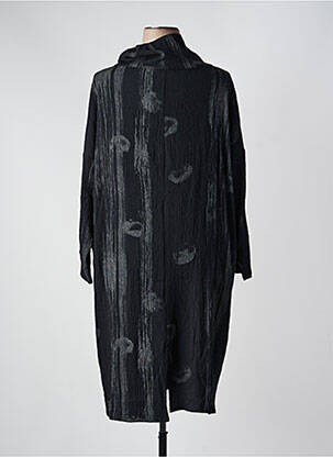 Robe mi-longue coupe fluide manches 3/4 noir KOKOMARINA femme