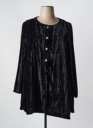 Veste casual col rond noir G!OZE femme