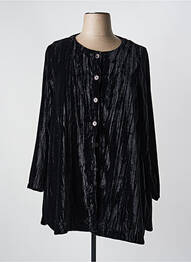 Veste casual col rond noir G!OZE femme