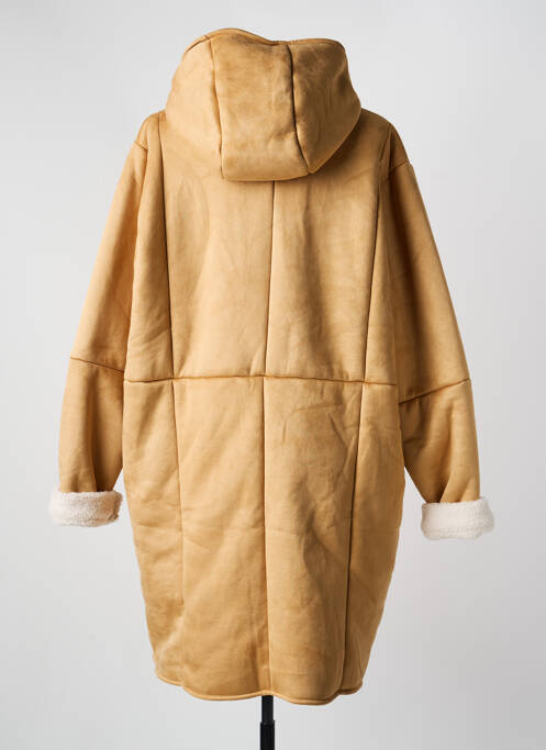 Manteau long a capuche a capuche beige ZHENZI femme