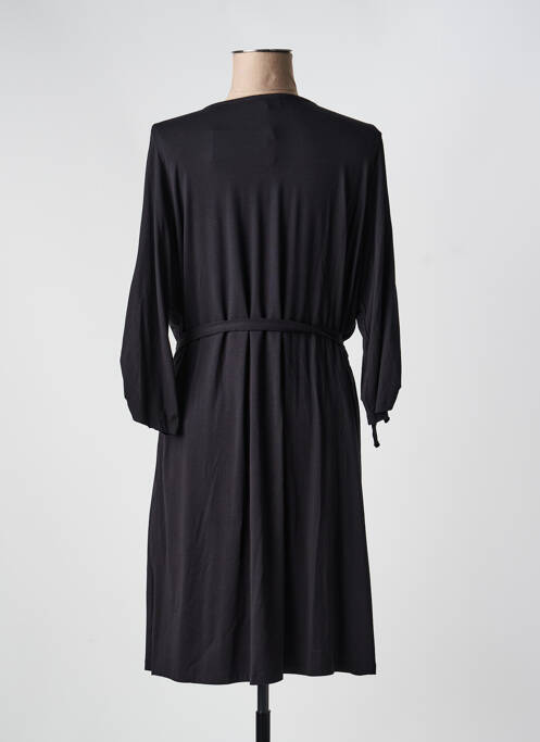 Robe mi-longue manches 3/4 manches 3/4 noir ZHENZI femme
