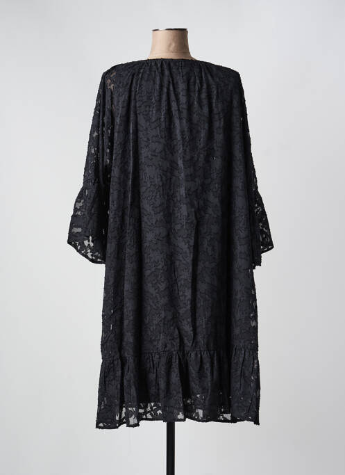 Robe mi-longue manches 3/4 manches 3/4 noir ZHENZI femme