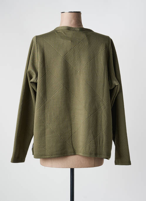 Veste casual col rond vert ZHENZI femme