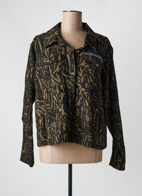 Veste casual coupe droite vert ZHENZI femme