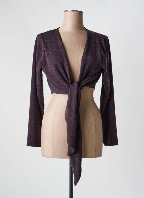Boléro maille fine marron G!OZE femme
