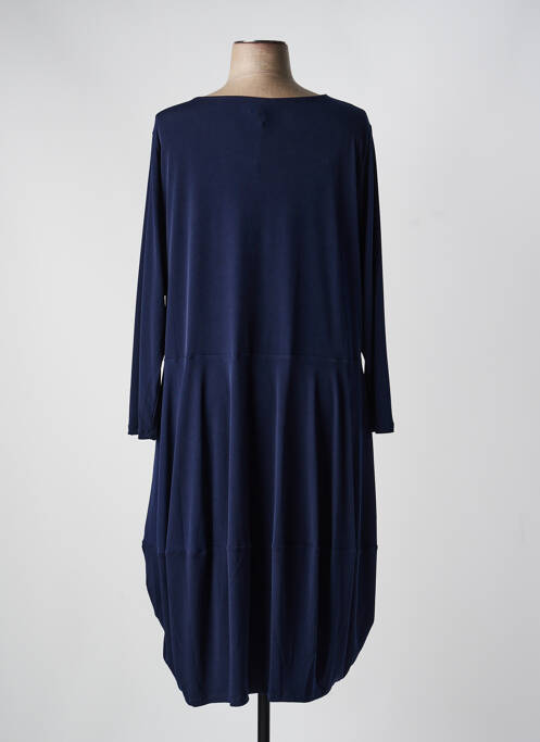 Robe mi-longue manches longues manches longues bleu KOKOMARINA femme