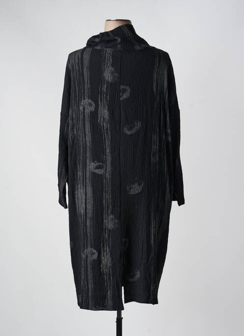 Robe mi-longue coupe fluide manches 3/4 noir KOKOMARINA femme