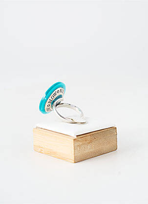 Bague matériaux métal bleu BLOW femme
